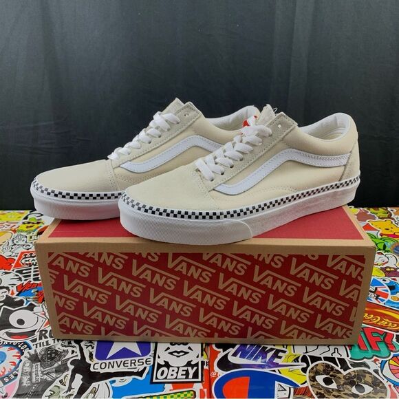 Vans Old Skool Tan Checkered Womens Various Sizes - Picture 1 of 13